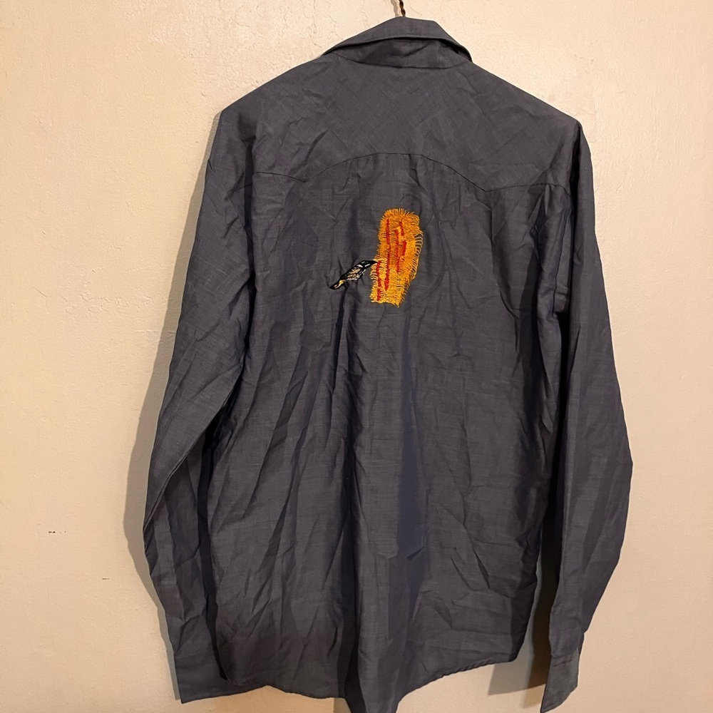 Levi’s dead stock vintage chambray shirt with pearlized snaps size large - Picture 11 of 13